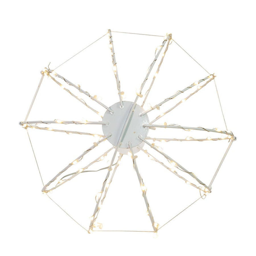 12" 100L Warm White Superbright LED White Painted Foldable Metal Sphere
