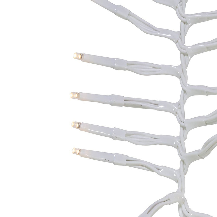 65' 2,000L Warm White 3MM LED Multifunction Cluster Garland With White Wire
