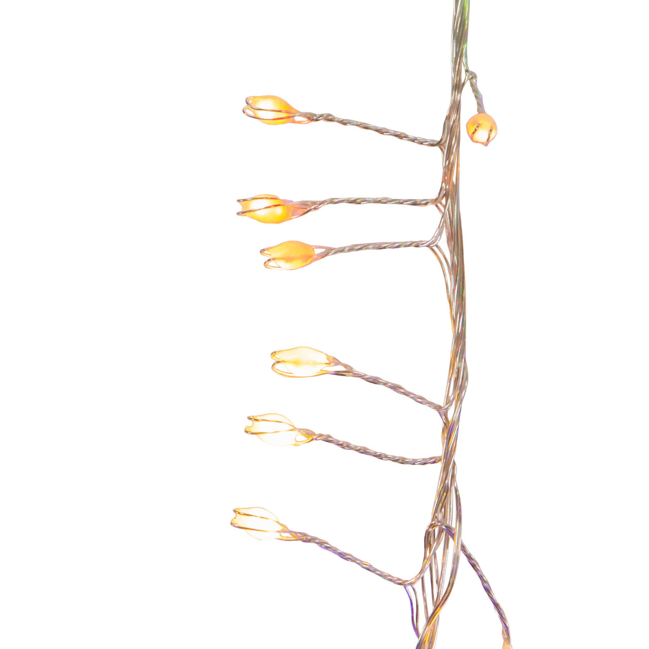 9.8' 300L Dual Color (Warm White & Multicolor) Superbright LED Silver Wire Cluster Garland