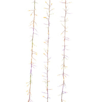 9.8' 300L Dual Color (Warm White & Multicolor) Superbright LED Silver Wire Cluster Garland