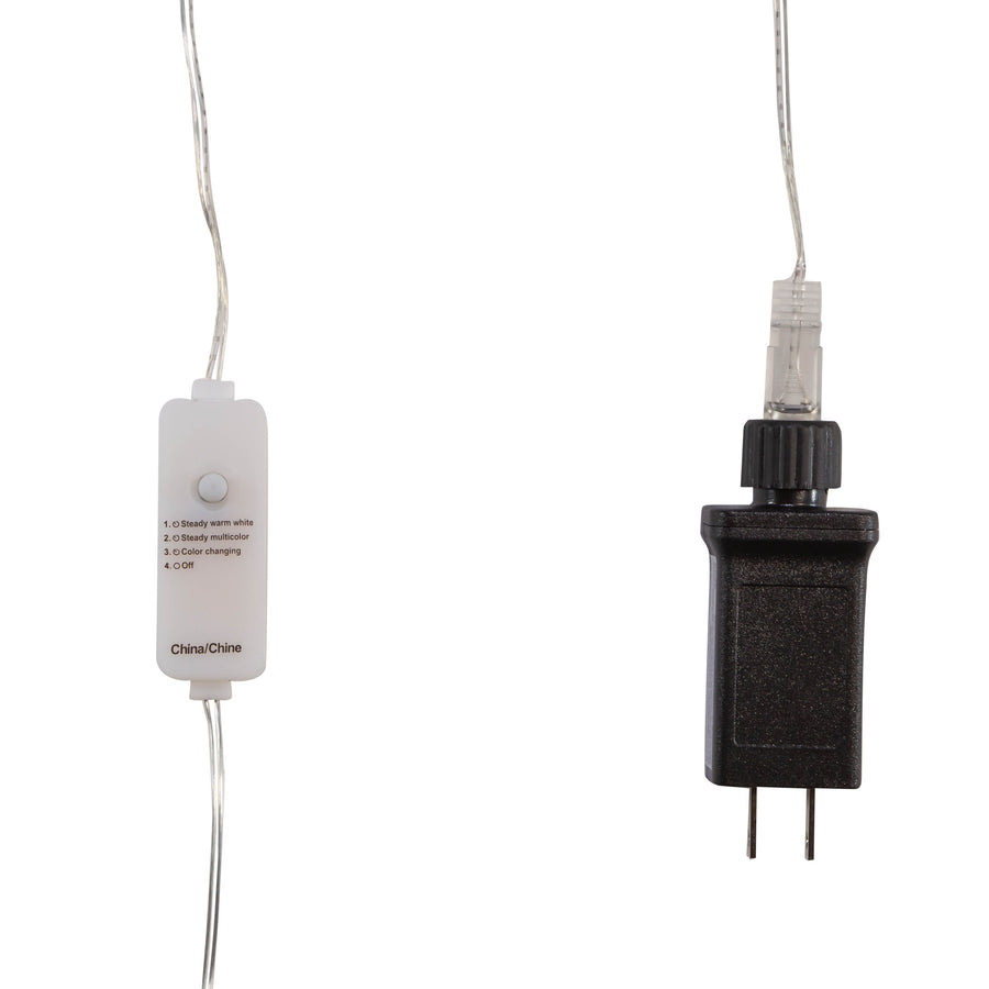 75.5' 200L Dual Color (Warm White & Multicolor) Superbright LED Multifunction Silver Wire Light Set