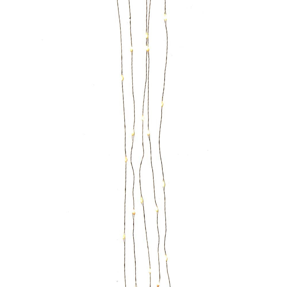 75.5' 200L Dual Color (Warm White & Multicolor) Superbright LED Multifunction Silver Wire Light Set
