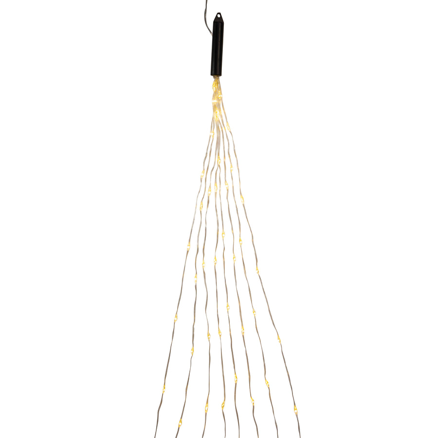 9.8' 240L Warm White LED PVC Cascade Light