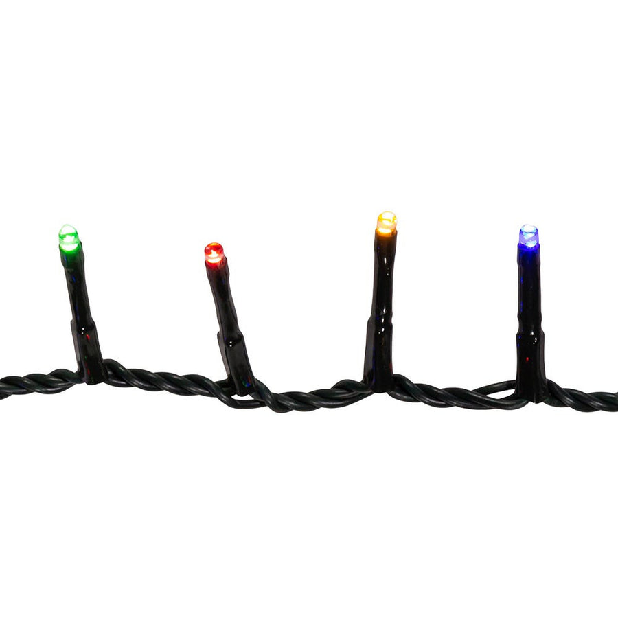 49' 600L Multicolor 3MM LED Multifunction Rice Lights With Green Wire On Spool