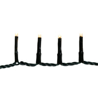 49' 600L Warm White 3MM LED Multifunction Rice Lights With Green Wire On Spool
