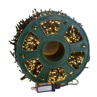 98' 1,200L Warm White 3MM LED Multifunction Rice Lights With Green Wire On Spool
