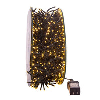 98' 1,200L Warm White 3MM LED Multifunction Rice Lights With Green Wire On Spool