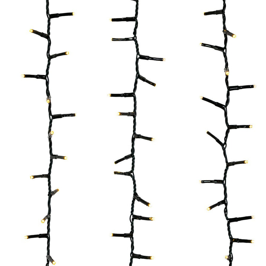 148' 1,800L Warm White LED Multifunction Rice Lights With Green Wire On Spool