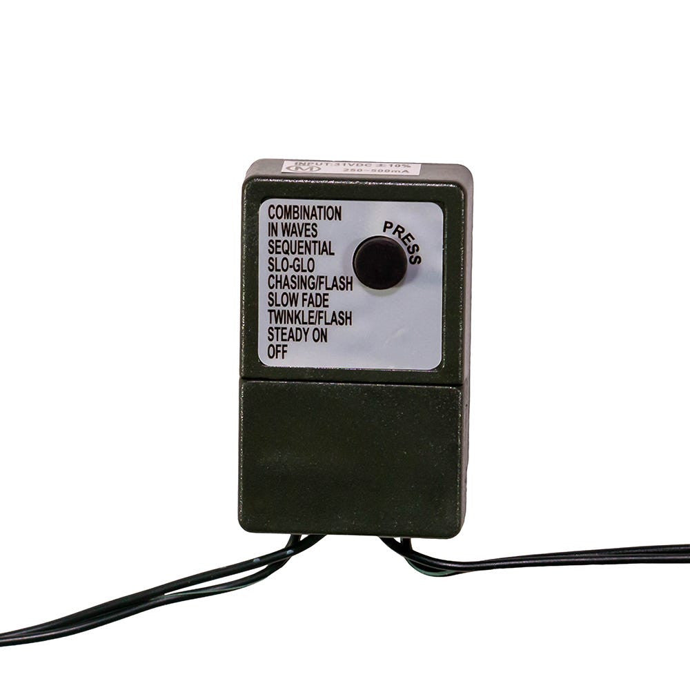 148' 1,800L Warm White LED Multifunction Rice Lights With Green Wire On Spool