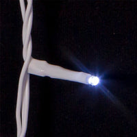 49' 600L Cool White 3MM LED Multifunction Rice Lights With White Wire On Spool