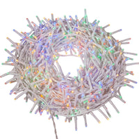 49' 600L Multicolor 3MM LED Multifunction Rice Lights With White Wire On Spool