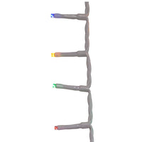 49' 600L Multicolor 3MM LED Multifunction Rice Lights With White Wire On Spool