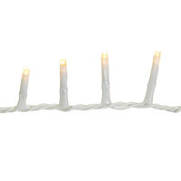 49' 600L Warm White 3MM LED Multifunction Rice Lights With White Wire On Spool