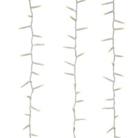 49' 600L Warm White 3MM LED Multifunction Rice Lights With White Wire On Spool