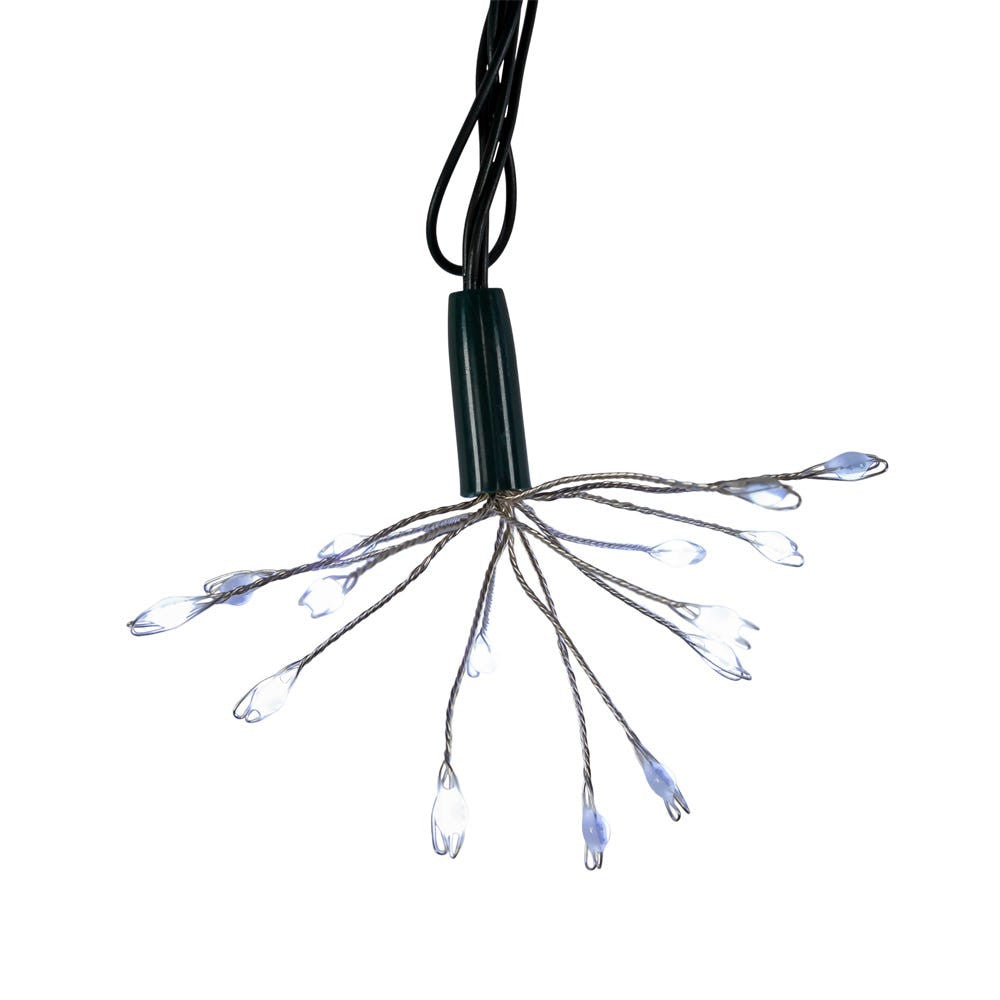 12' 75L Cool White Superbright Twinkle LED Cluster Burst