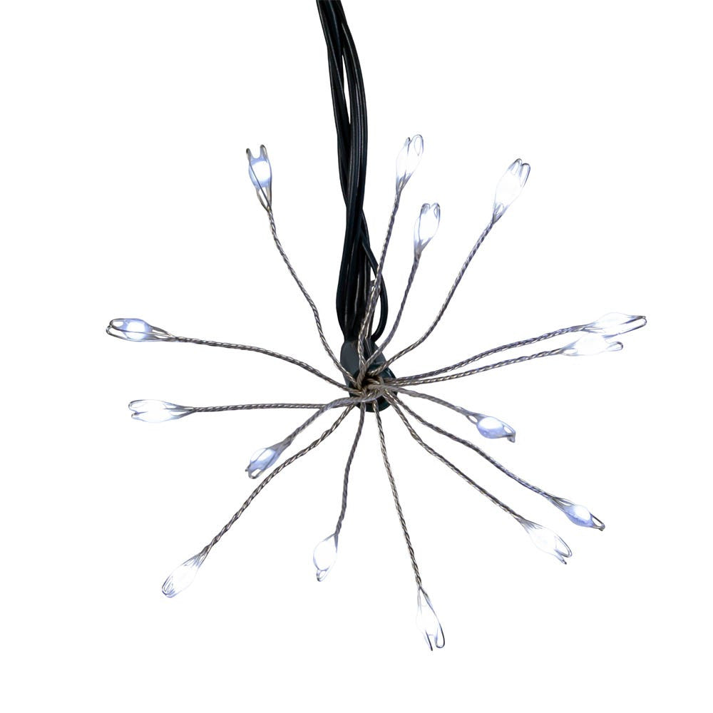 12' 75L Cool White Superbright Twinkle LED Cluster Burst