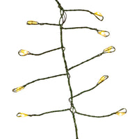 8' 240L Classic White Fairy Twinkle LED Green Wire Cluster Garland