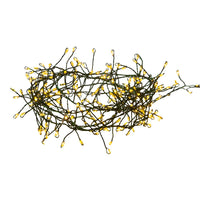 8' 240L Classic White Fairy Twinkle LED Green Wire Cluster Garland