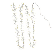 8' 240L Classic White Fairy Twinkle LED Green Wire Cluster Garland