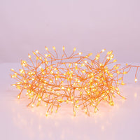 9.8' 300L Classic White Superbright Twinkle LED Copper Wire Cluster Garland
