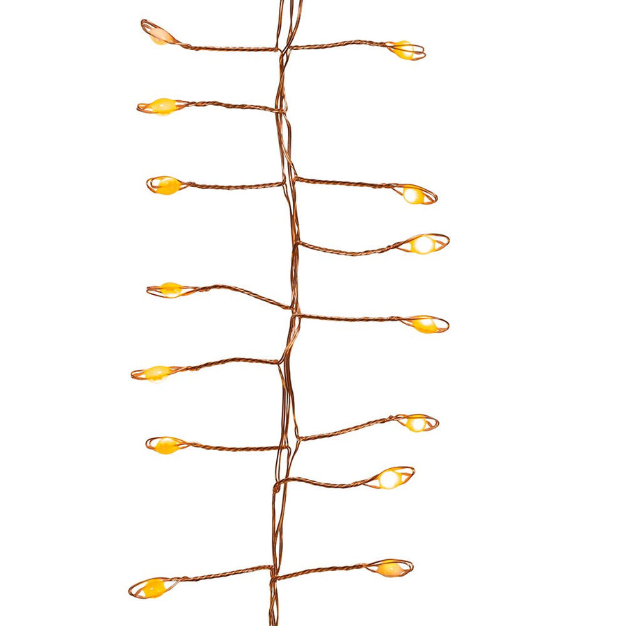 9.8' 300L Classic White Superbright Twinkle LED Copper Wire Cluster Garland