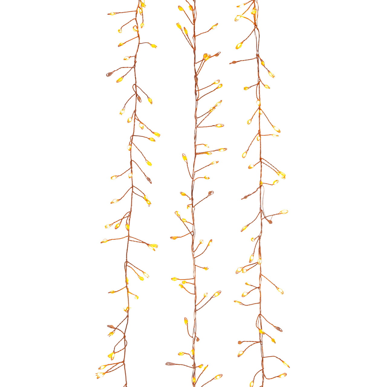 9.8' 300L Classic White Superbright Twinkle LED Copper Wire Cluster Garland