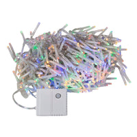 16' 480L Multicolor 3MM LED Multifunction Cluster Garland With Clear Wire
