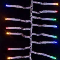 16' 480L Multicolor 3MM LED Multifunction Cluster Garland With Clear Wire