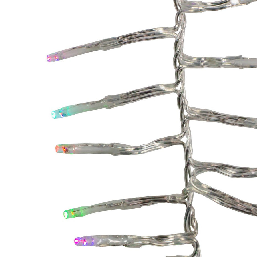 16' 480L RGB 3MM LED Twinkle Cluster Garland With Clear Wire