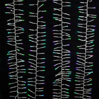 16' 480L RGB 3MM LED Twinkle Cluster Garland With Clear Wire