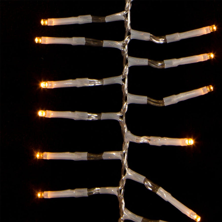 33' 1,000L Classic White 3MM LED Multifunction Cluster Garland With Clear Wire