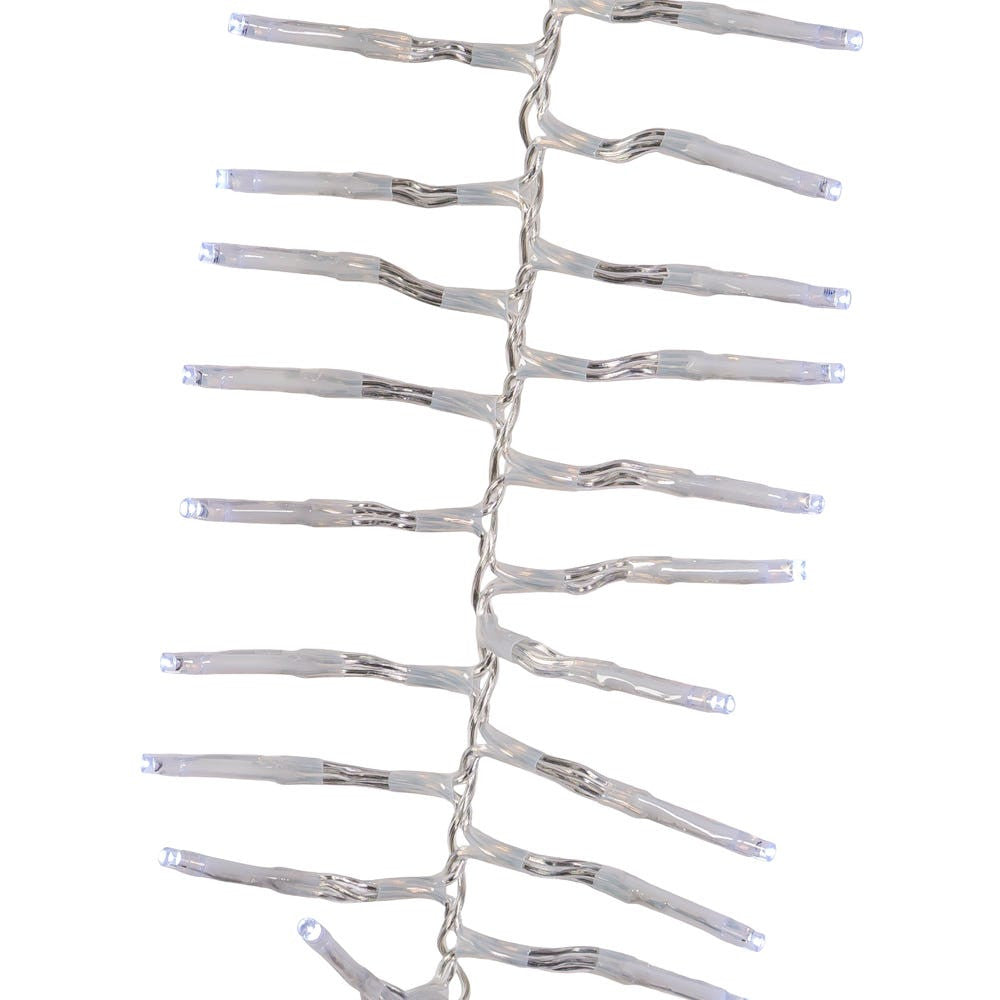 33' 1,000L Cool White 3MM LED Multifunction Cluster Garland With Clear Wire