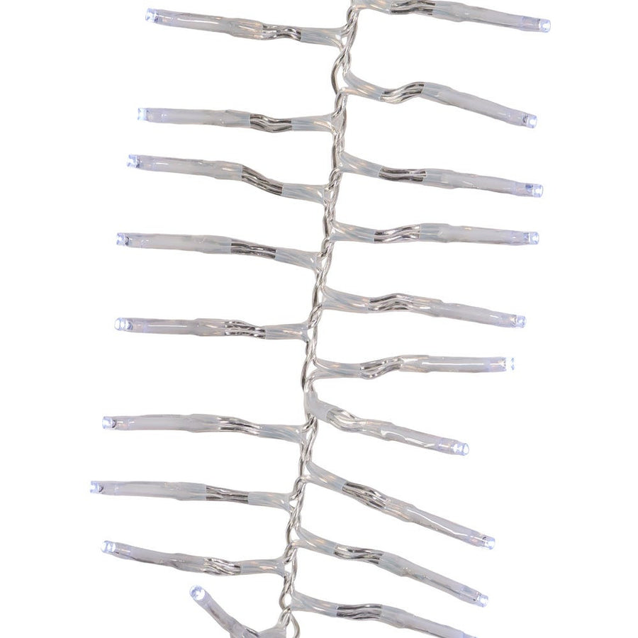 33' 1,000L Cool White 3MM LED Multifunction Cluster Garland With Clear Wire