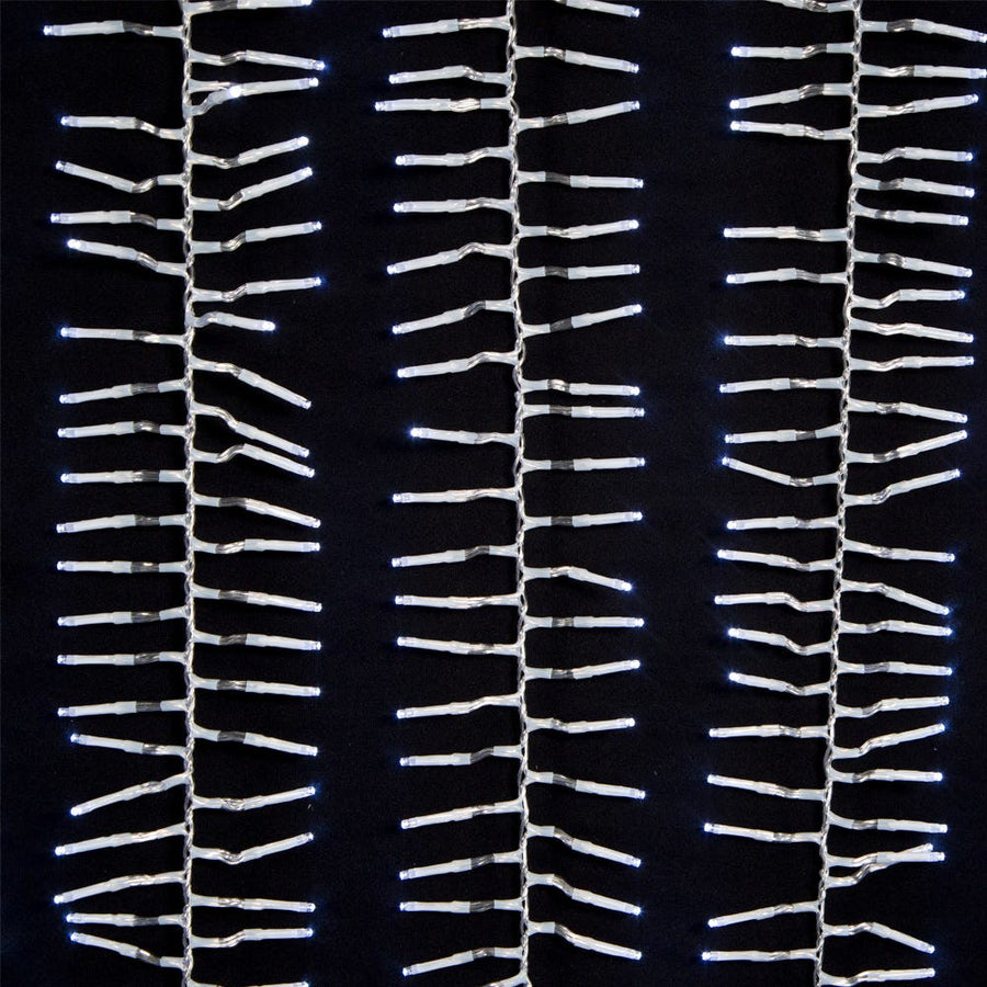 33' 1,000L Cool White 3MM LED Multifunction Cluster Garland With Clear Wire