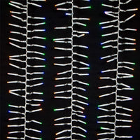 33' 1,000L Multicolor 3MM LED Multifunction Cluster Garland With Clear Wire