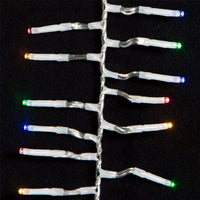 33' 1,000L Multicolor 3MM LED Multifunction Cluster Garland With Clear Wire