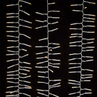 33' 1,000L Warm White 3MM LED Multifunction Cluster Garland With Clear Wire