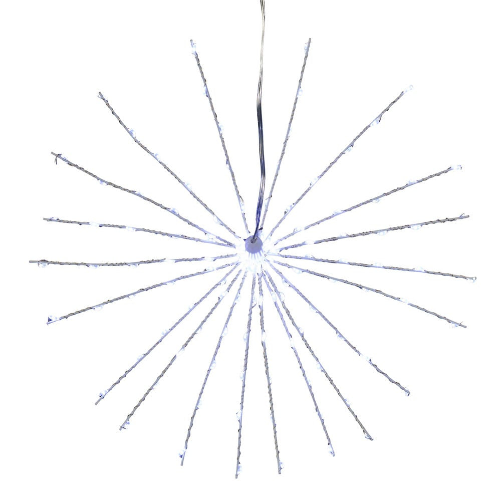 12" 120L Cool White Fairy LED 3D Starburst Light