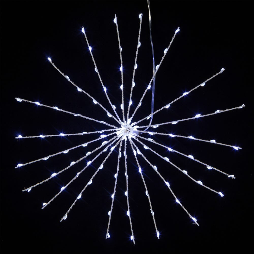 12" 120L Cool White Fairy LED 3D Starburst Light