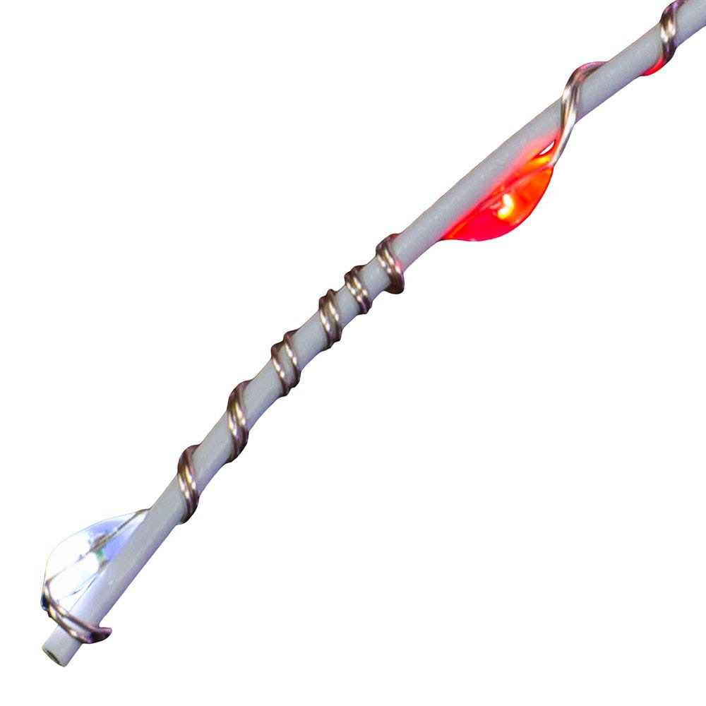 12" 120L Red & Pure White Fairy LED 3D Starburst Light