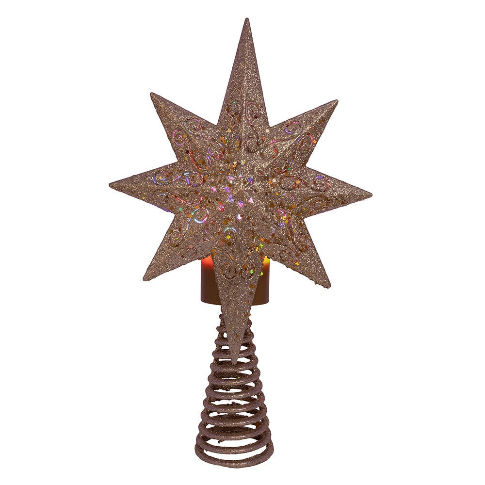 13.4" Gold Glitter Polaris Star Projector Treetop