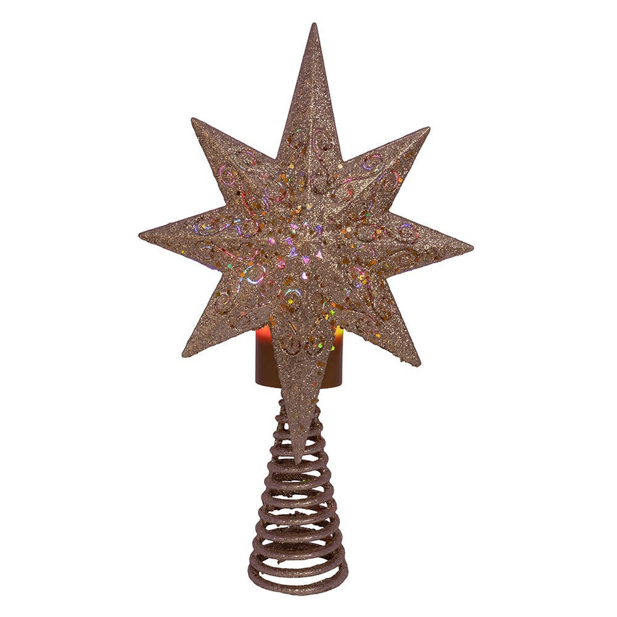 13.4" Gold Glitter Polaris Star Projector Treetop