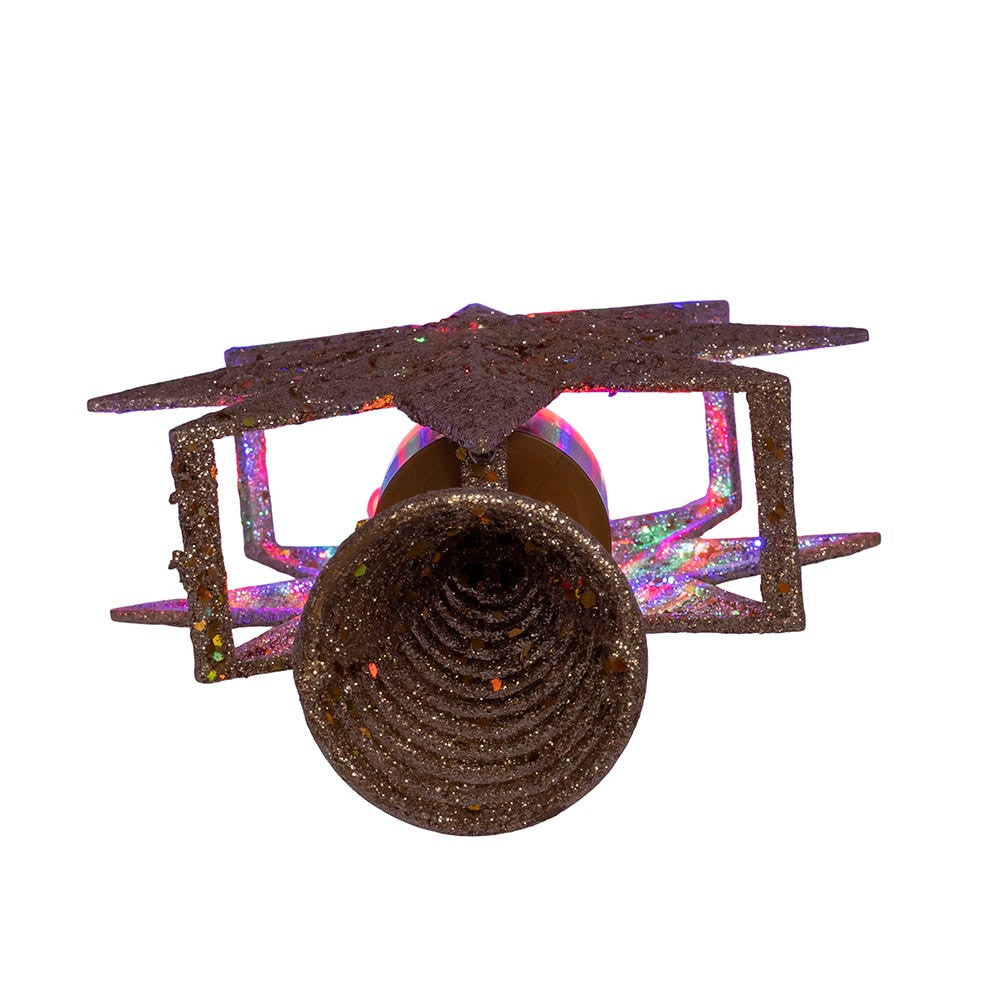 13.4" Gold Glitter Polaris Star Projector Treetop