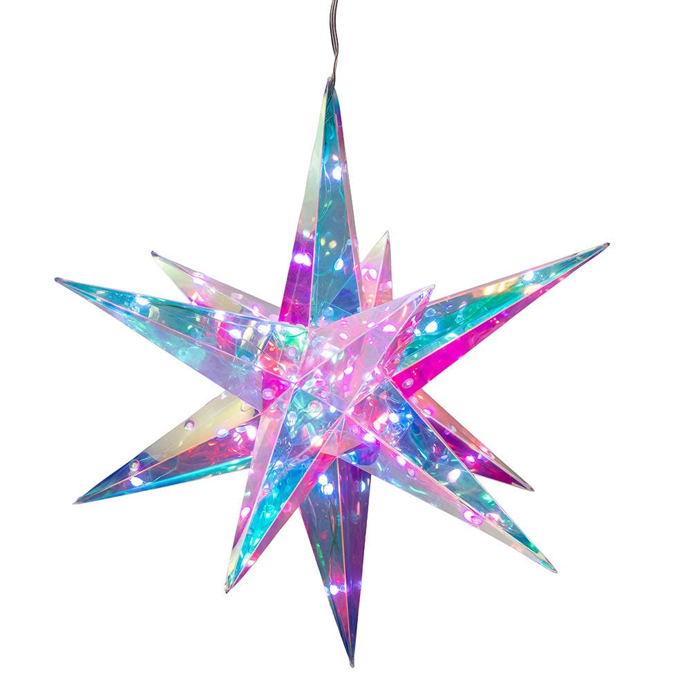 14.5" 72L RGB LED Magical Iridescence Holographic Foldable Starburst + Remote