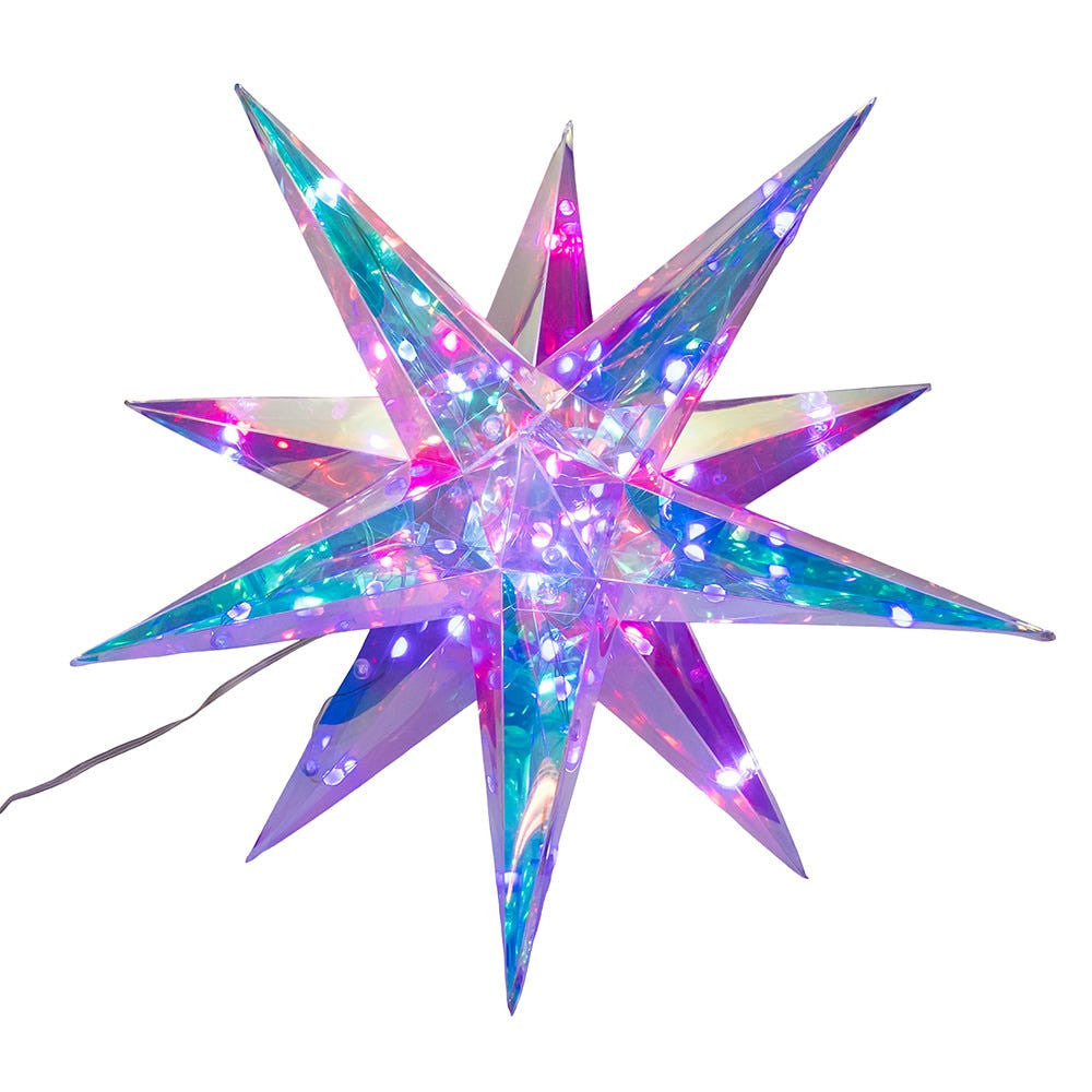 14.5" 72L RGB LED Magical Iridescence Holographic Foldable Starburst + Remote