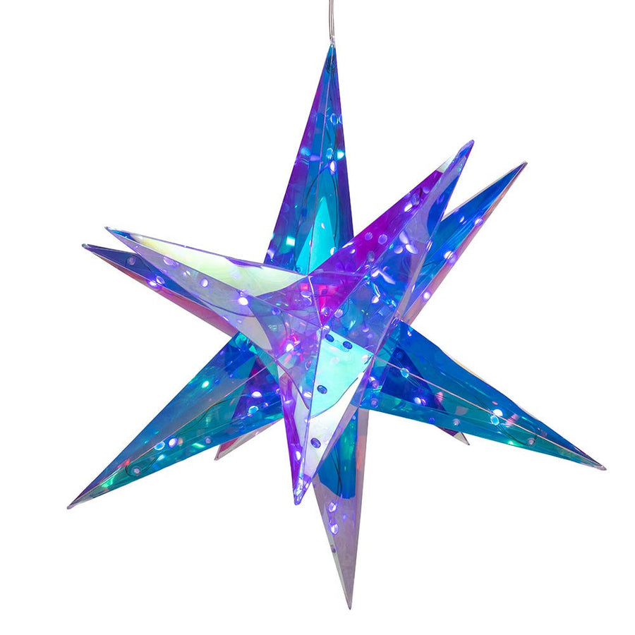 19.25" 80L RGB LED Magical Iridescence Holographic Foldable Starburst + Remote