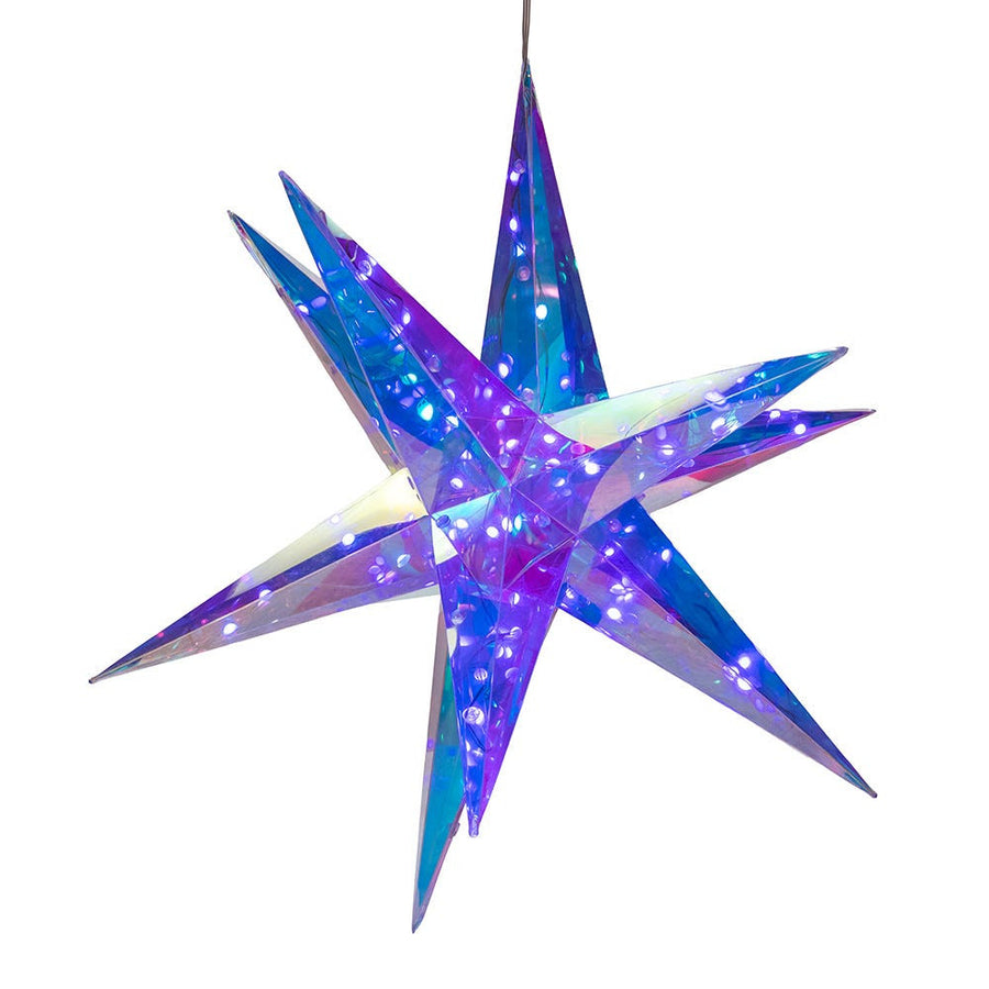19.25" 80L RGB LED Magical Iridescence Holographic Foldable Starburst + Remote