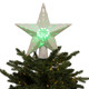 11.8" White Iridescent LED Star With Rotating Ornament Treetop