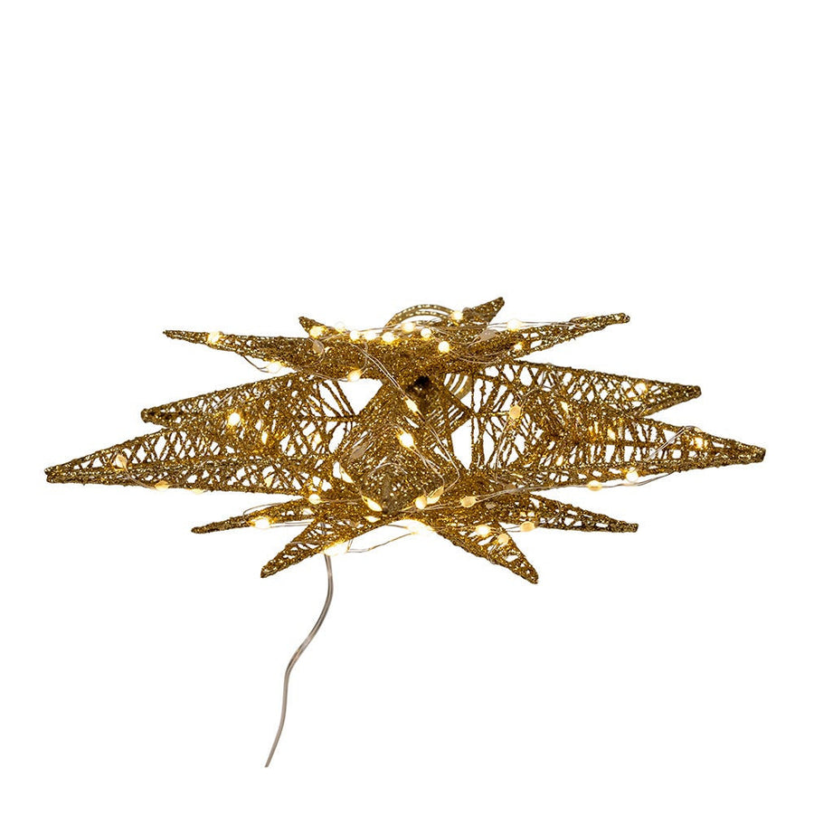 15" Twinkling Superbright LED Gold Starburst Treetop
