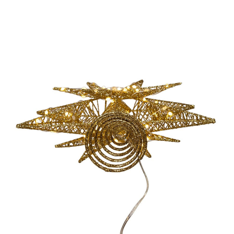 15" Twinkling Superbright LED Gold Starburst Treetop